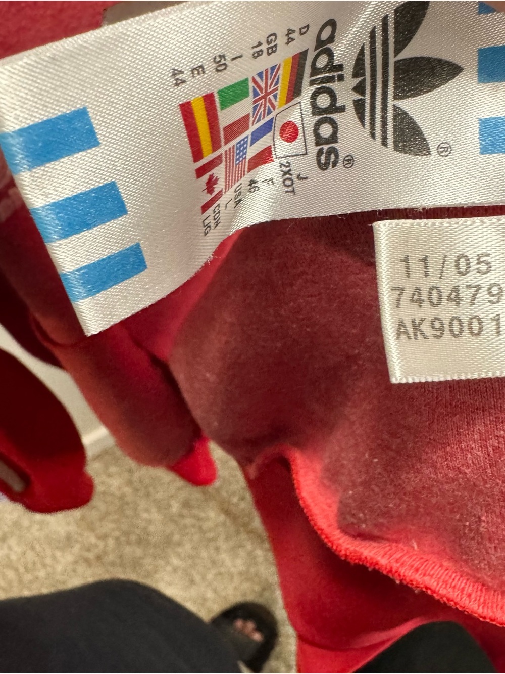 Adidas England FIFA World Cup 2005 Track Jacket Red Size Kids Large size, - Picture 8 of 15